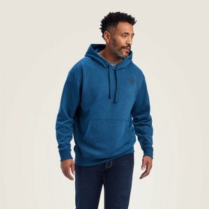 Ariat Logo Hoodie Poseidon Heather Polska | HQUKLM-396 Ariat Logo Hoodie Poseidon Heather Polska | HQUKLM-396