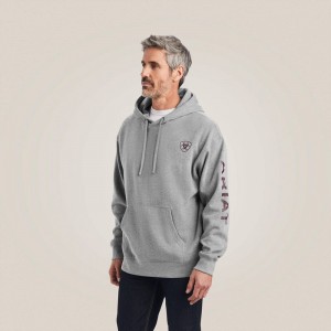 Ariat Logo Hoodie Szare Polska | XROYML-365 Ariat Logo Hoodie Szare Polska | XROYML-365