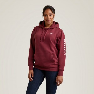 Ariat Logo Hoodie Zinfandel Polska | ISUPKW-084 Ariat Logo Hoodie Zinfandel Polska | ISUPKW-084