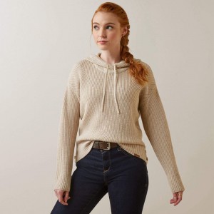 Ariat Los Altos Sweater Oatmeal Heather Polska | IMVTYR-846 Ariat Los Altos Sweater Oatmeal Heather Polska | IMVTYR-846