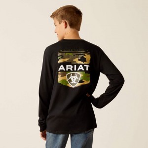 Ariat Lotf Camo Shield T-Shirt Czarne Polska | GOPDAH-843 Ariat Lotf Camo Shield T-Shirt Czarne Polska | GOPDAH-843