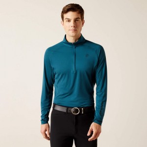 Ariat Lowell 1/4 Zip Recycled Materials Baselayer Reflecting Pond Polska | WOSHTQ-651 Ariat Lowell 1/4 Zip Recycled Materials Baselayer Reflecting Pond Polska | WOSHTQ-651