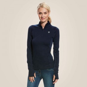 Ariat Lowell 2.0 1/4 Zip Baselayer Granatowe Polska | HPZGOW-472 Ariat Lowell 2.0 1/4 Zip Baselayer Granatowe Polska | HPZGOW-472