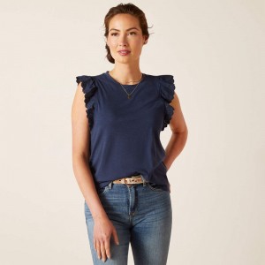 Ariat Ludlow Top Granatowe Polska | JVBTGQ-820 Ariat Ludlow Top Granatowe Polska | JVBTGQ-820