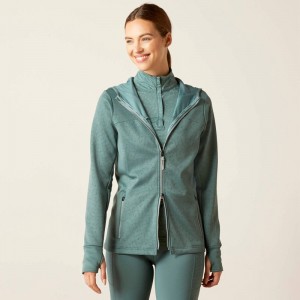 Ariat Lumina Full Zip Hoodie Srebrne Polska | LWMYPN-847 Ariat Lumina Full Zip Hoodie Srebrne Polska | LWMYPN-847