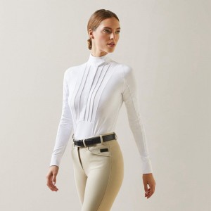 Ariat Luxe Show Shirt Białe Polska | KUPSTV-841 Ariat Luxe Show Shirt Białe Polska | KUPSTV-841