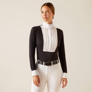 Ariat Luxe Show Shirt Czarne Polska | PZVXGC-259 Ariat Luxe Show Shirt Czarne Polska | PZVXGC-259