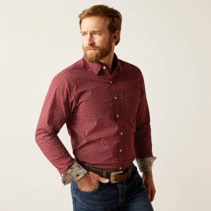 Ariat Macoy Stretch Modern Fit Shirt Czerwone Polska | VUYJFC-328 Ariat Macoy Stretch Modern Fit Shirt Czerwone Polska | VUYJFC-328