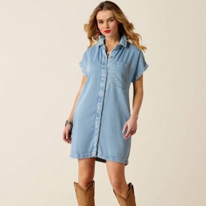Ariat Marla Shirt Dress Wave Polska | RJWKOG-496 Ariat Marla Shirt Dress Wave Polska | RJWKOG-496