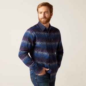 Ariat Marley Stretch Modern Fit Shirt Ciemny Niebieskie Polska | YXLKNT-083 Ariat Marley Stretch Modern Fit Shirt Ciemny Niebieskie Polska | YXLKNT-083