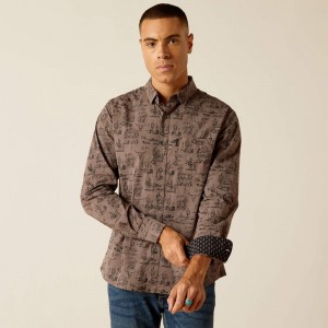 Ariat Matteo Stretch Modern Fit Shirt Eiffel Tower Polska | GYIFLB-680 Ariat Matteo Stretch Modern Fit Shirt Eiffel Tower Polska | GYIFLB-680