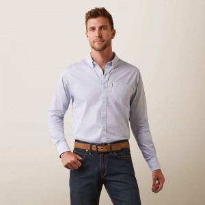 Ariat Medallion Stretch Modern Fit Shirt Białe Polska | WVDAXP-835 Ariat Medallion Stretch Modern Fit Shirt Białe Polska | WVDAXP-835