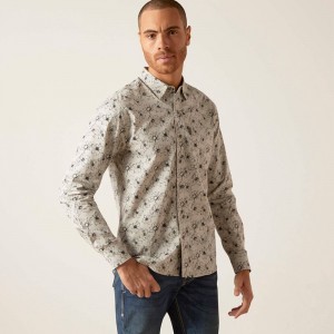 Ariat Memphis Stretch Modern Fit Shirt Szare Polska | ZDTNHF-924 Ariat Memphis Stretch Modern Fit Shirt Szare Polska | ZDTNHF-924