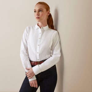 Ariat Muir Blouse Białe Polska | NQXJZO-438 Ariat Muir Blouse Białe Polska | NQXJZO-438