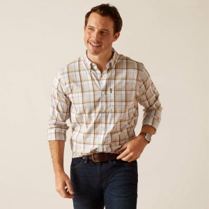 Ariat Napa Shirt Tan Check Polska | HIGNVO-421 Ariat Napa Shirt Tan Check Polska | HIGNVO-421