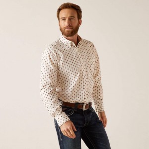 Ariat Naten Fitted Shirt White/White Polska | QPJXLY-510 Ariat Naten Fitted Shirt White/White Polska | QPJXLY-510