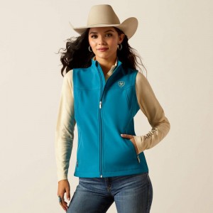 Ariat New Team Softshell Vest Ocean Depths/Retro Ranch Print Polska | ZEMQUI-081 Ariat New Team Softshell Vest Ocean Depths/Retro Ranch Print Polska | ZEMQUI-081