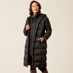 Ariat Norfolk Long Puffa Coat Czarne Polska | SPYZTW-148 Ariat Norfolk Long Puffa Coat Czarne Polska | SPYZTW-148