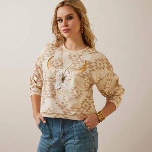 Ariat O'keefe Sweatshirt Brazilian Sand Polska | STWLUE-829 Ariat O'keefe Sweatshirt Brazilian Sand Polska | STWLUE-829