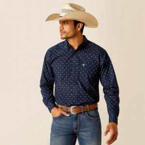 Ariat Percy Classic Fit Shirt Midnight Polska | OLDJTI-439 Ariat Percy Classic Fit Shirt Midnight Polska | OLDJTI-439