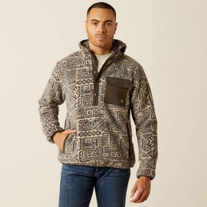 Ariat Polar Bear Fleece Hoodie Głęboka Polska | SBVXMQ-073 Ariat Polar Bear Fleece Hoodie Głęboka Polska | SBVXMQ-073