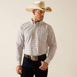 Ariat Pro Series Dan Classic Fit Shirt Białe Polska | SAEBTN-056 Ariat Pro Series Dan Classic Fit Shirt Białe Polska | SAEBTN-056