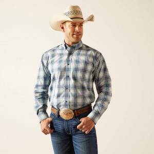 Ariat Pro Series Emiliano Classic Fit Shirt Niebieskie Polska | PGOBLR-617 Ariat Pro Series Emiliano Classic Fit Shirt Niebieskie Polska | PGOBLR-617