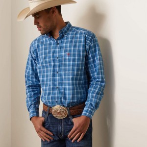 Ariat Pro Series Leyton Classic Fit Shirt Głęboka Niebieskie Polska | PDQCMK-704 Ariat Pro Series Leyton Classic Fit Shirt Głęboka Niebieskie Polska | PDQCMK-704