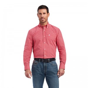 Ariat Pro Series Nevin Stretch Classic Fit Shirt Czerwone Polska | AOSINR-519 Ariat Pro Series Nevin Stretch Classic Fit Shirt Czerwone Polska | AOSINR-519
