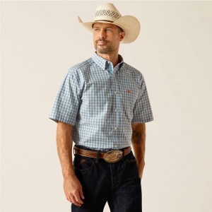 Ariat Pro Series Richard Classic Fit Shirt Niebieskie Polska | EGVCOM-038 Ariat Pro Series Richard Classic Fit Shirt Niebieskie Polska | EGVCOM-038