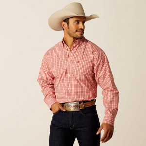 Ariat Pro Series Roscoe Classic Fit Shirt Czerwone Polska | NDMTGZ-572 Ariat Pro Series Roscoe Classic Fit Shirt Czerwone Polska | NDMTGZ-572