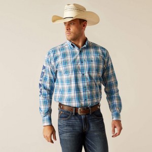 Ariat Pro Series Team Griffen Classic Fit Shirt Białe Polska | IYVWZS-072 Ariat Pro Series Team Griffen Classic Fit Shirt Białe Polska | IYVWZS-072