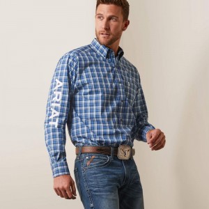Ariat Pro Series Team Samson Classic Fit Shirt Niebieskie Polska | XGCRQS-064 Ariat Pro Series Team Samson Classic Fit Shirt Niebieskie Polska | XGCRQS-064