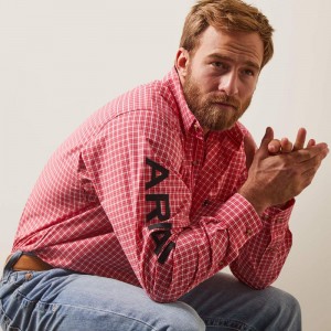 Ariat Pro Series Team Saul Classic Fit Shirt Czerwone Polska | ZUTAEO-719 Ariat Pro Series Team Saul Classic Fit Shirt Czerwone Polska | ZUTAEO-719