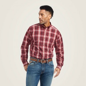 Ariat Pro Series Wagner Fitted Shirt Czerwone Polska | XFBCLH-074 Ariat Pro Series Wagner Fitted Shirt Czerwone Polska | XFBCLH-074