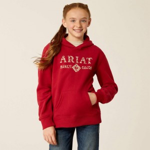 Ariat Ranch Goods Hoodie Czerwone Polska | CPUBKM-870 Ariat Ranch Goods Hoodie Czerwone Polska | CPUBKM-870