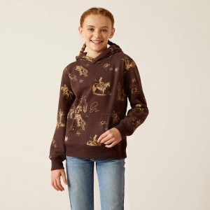 Ariat Ranch Scene Hoodie Ranchin Print Polska | NLFZUV-864 Ariat Ranch Scene Hoodie Ranchin Print Polska | NLFZUV-864