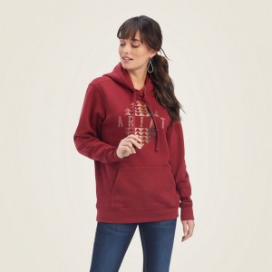 Ariat Real Beartooth Hoodie Czerwone Polska | HDMRTU-931 Ariat Real Beartooth Hoodie Czerwone Polska | HDMRTU-931