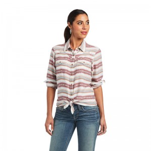 Ariat Real Rosewood Shirt Rosewood Jacquard Polska | ANVWMY-619 Ariat Real Rosewood Shirt Rosewood Jacquard Polska | ANVWMY-619