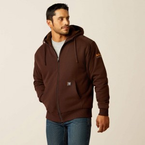 Ariat Rebar All-Weather Sherpa-Lined Full Zip Hoodie Kawa Polska | BHURPC-815 Ariat Rebar All-Weather Sherpa-Lined Full Zip Hoodie Kawa Polska | BHURPC-815