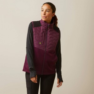 Ariat Rebar Cloud 9 Insulated Vest Fioletowe Polska | RLUTYH-154 Ariat Rebar Cloud 9 Insulated Vest Fioletowe Polska | RLUTYH-154