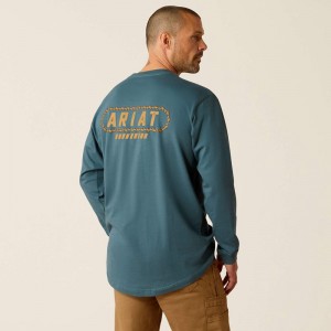 Ariat Rebar Cotton Strong Chainsaw Logo T-Shirt Stargazer Polska | NUXFZG-754 Ariat Rebar Cotton Strong Chainsaw Logo T-Shirt Stargazer Polska | NUXFZG-754