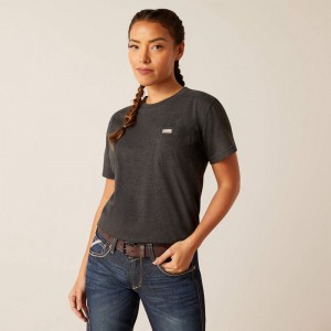 Ariat Rebar Cotton Strong Hq Charcoal Heather Polska | ZTXMQC-251 Ariat Rebar Cotton Strong Hq Charcoal Heather Polska | ZTXMQC-251
