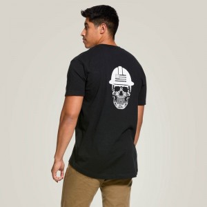 Ariat Rebar Cotton Strong Roughneck Graphic T-Shirt Czarne Polska | UDXEGN-172 Ariat Rebar Cotton Strong Roughneck Graphic T-Shirt Czarne Polska | UDXEGN-172