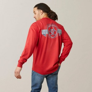 Ariat Rebar Cotton Strong Stacking Dimes Czerwone Polska | VQHSEL-716 Ariat Rebar Cotton Strong Stacking Dimes Czerwone Polska | VQHSEL-716