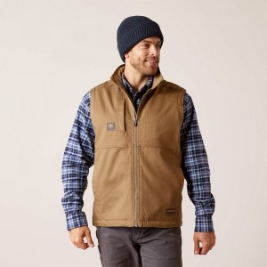 Ariat Rebar Duracanvas Vest Khaki Polska | HMZKQP-731 Ariat Rebar Duracanvas Vest Khaki Polska | HMZKQP-731