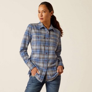 Ariat Rebar Flannel Durastretch Work Shirt Granatowe Polska | IQCKMZ-703 Ariat Rebar Flannel Durastretch Work Shirt Granatowe Polska | IQCKMZ-703