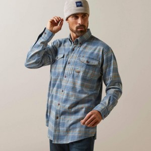Ariat Rebar Flannel Durastretch Work Shirt Indian Teal Plaid Polska | STVZLF-179 Ariat Rebar Flannel Durastretch Work Shirt Indian Teal Plaid Polska | STVZLF-179