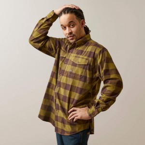 Ariat Rebar Flannel Durastretch Work Shirt Avocado Polska | EPONFI-297 Ariat Rebar Flannel Durastretch Work Shirt Avocado Polska | EPONFI-297