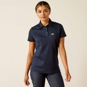 Ariat Rebar Foreman Polo Granatowe Polska | KWAQTX-294 Ariat Rebar Foreman Polo Granatowe Polska | KWAQTX-294